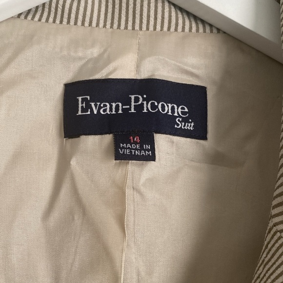 NWT Evan Picone Women's 2pc Pant Suit Set Sz 14 Loden Ivor Office Corpcore NWT - Picture 4 of 10